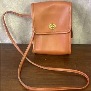 Vibtage Coach Brown Sidepack Crossbody